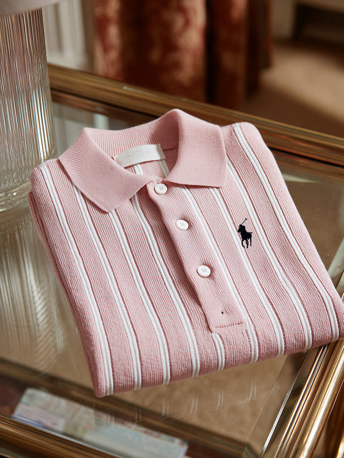 TeeCrate Men’s Classic Business Casual Short Sleeve Cable Texture Polo Shirt